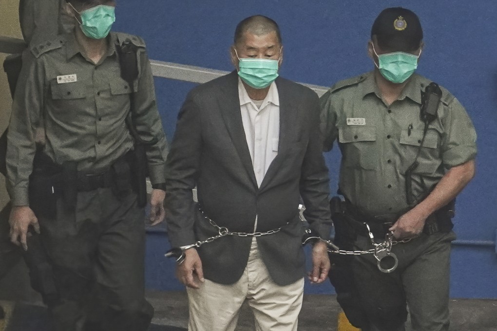 Apple Daily founder Jimmy Lai leaves the Lai Chi Kok Reception Centre in 2020. Photo: Winson Wong