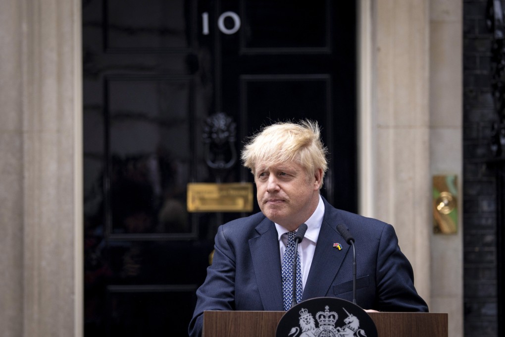 Boris Johnson announced his departure outside 10 Downing Street on Thursday.  Photo: EPA-EFE