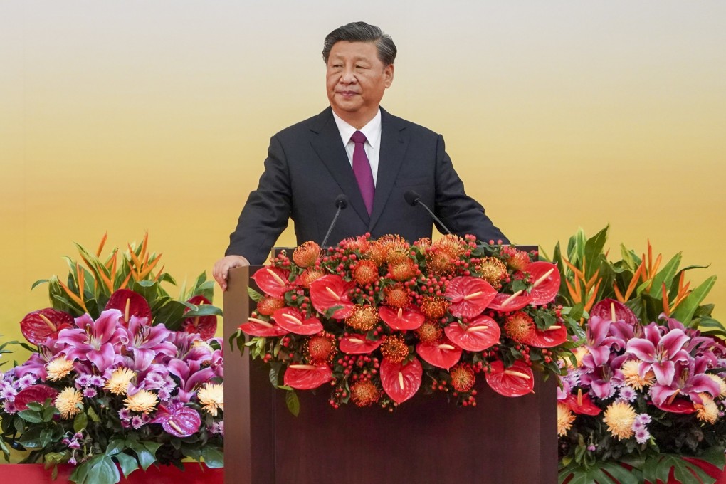 Chinese President Xi Jinping delivers a speech in Hong Kong at a gathering celebrating the 25th anniversary of the establishment of the special administrative region. Photo: Felix Wong