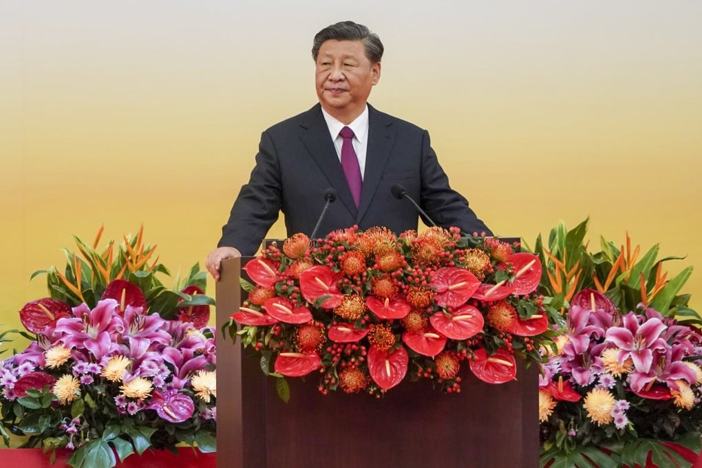 Chinese President Xi Jinping delivers a speech in Hong Kong at a gathering celebrating the 25th anniversary of the establishment of the special administrative region. Photo: Felix Wong