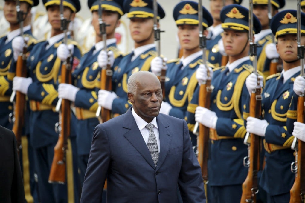 Angola’s President Jose Eduardo Dos Santos inspects the honour guard during a welcoming ceremony outside the Great Hall of the People in Beijing in June 2015. Photo: Reuters
