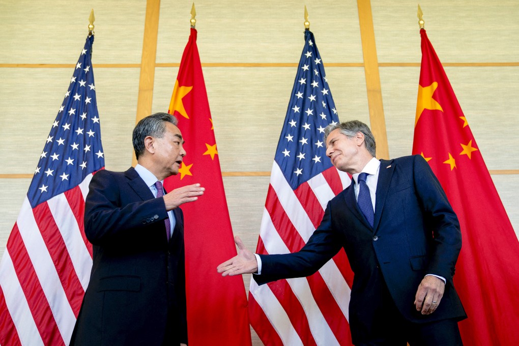 US Secretary of State Antony Blinken (right) and Chinese Foreign Minister Wang Yi had candid talks in Bali on Saturday. Photo: AFP