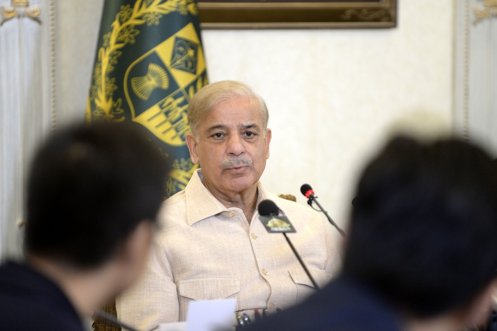 Pakistani Prime Minister Shahbaz Sharif speaks to reporters in Islamabad, Pakistan, on June 14. Photo: Xinhua