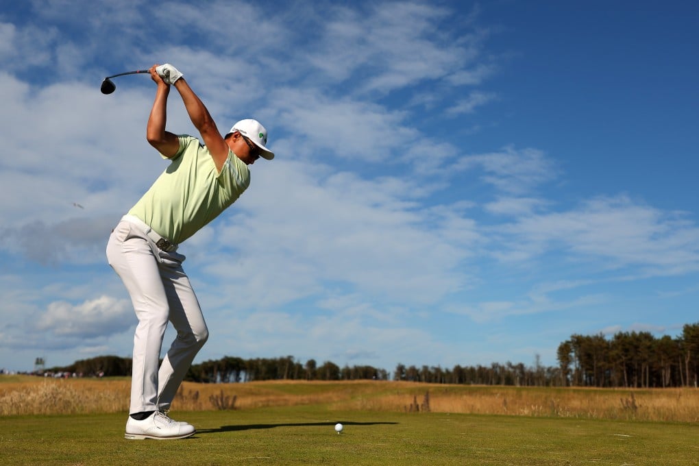 China’s Li Haotong tees off at 15 during the second round of last week’s  Genesis Scottish Open at The Renaissance Club in North Berwick. Photo: Getty Images