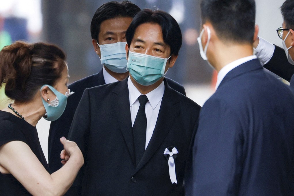 Taiwanese Vice-President William Lai leaves after a funeral for the former Japanese prime minister Shinzo Abe at Zojoji temple in Tokyo on Tuesday. Photo: Reuters
