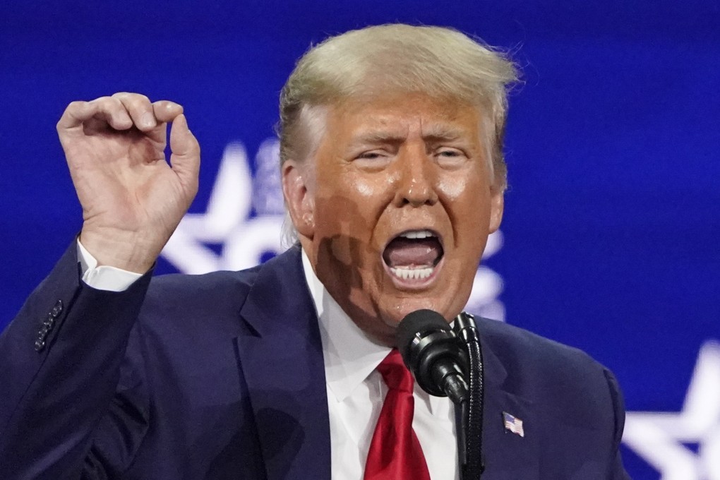 Former US president Donald Trump speaks at the Conservative Political Action Conference in Orlando, Florida, in February 2021. Photo: AP
