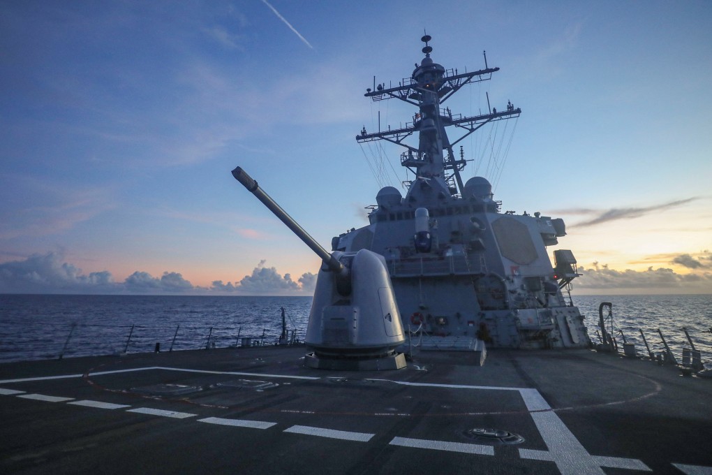 American guided-missile destroyer the USS Benfold sailed near the contested Paracel Islands in the South China Sea on Wednesday. Photo: US Navy via Reuters