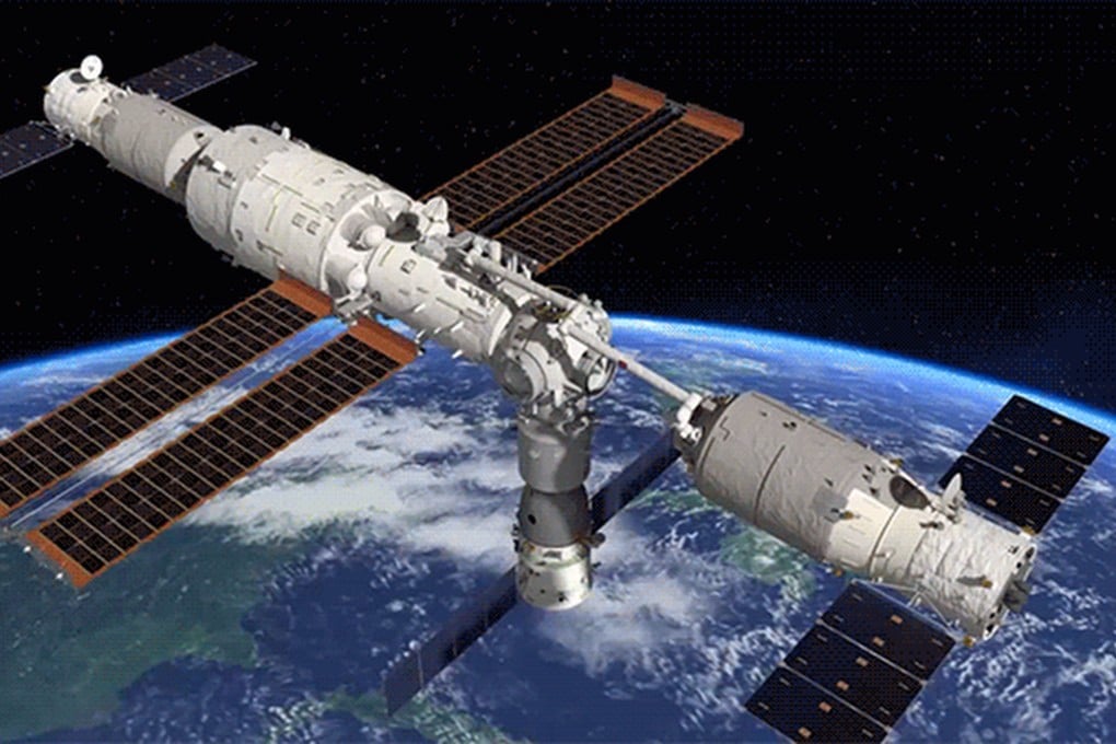 China has alleged that SpaceX Starlink satellites came dangerously close to its new space station twice last year. Photo: Weibo