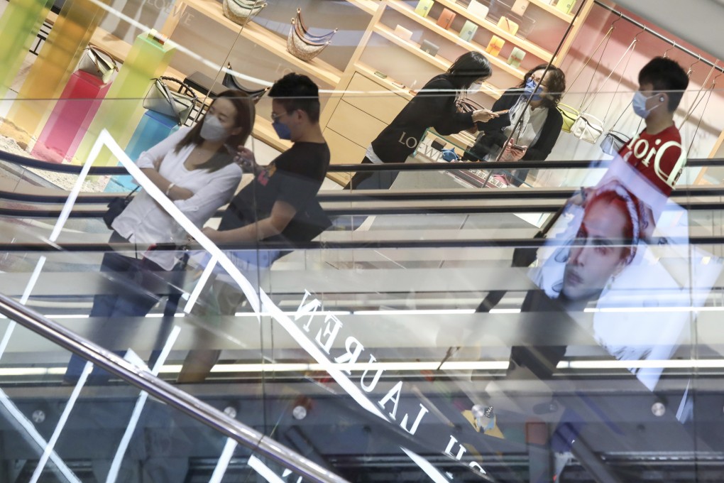 Shoppers at Times Square in Causeway Bay on June 30. Photo: Jonathan Wong