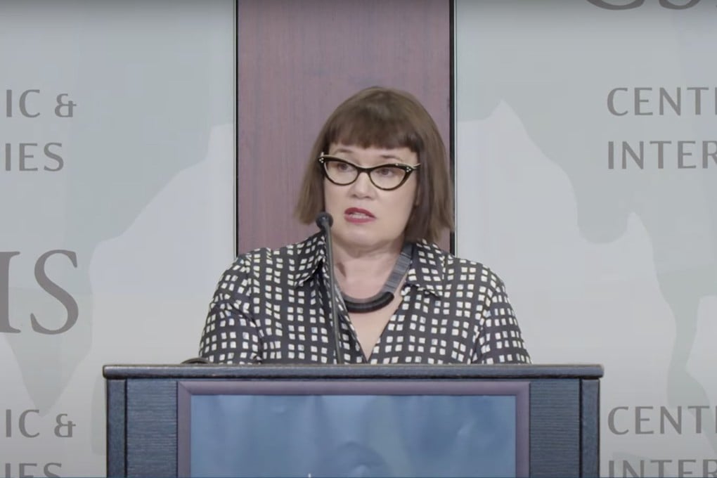 European Commission Director General for Trade Sabine Weyand speaks at the Centre for Strategic and International Studies in Washington on Wednesday. Image: CSIS