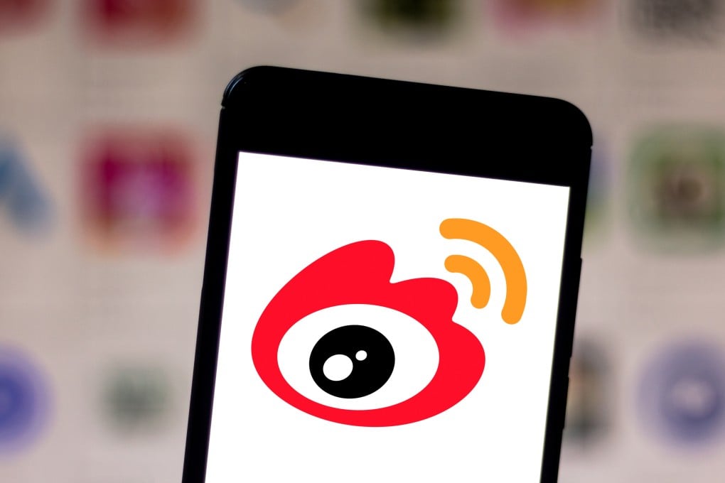 Weibo’s logo is displayed on a smartphone. Photo: Shutterstock