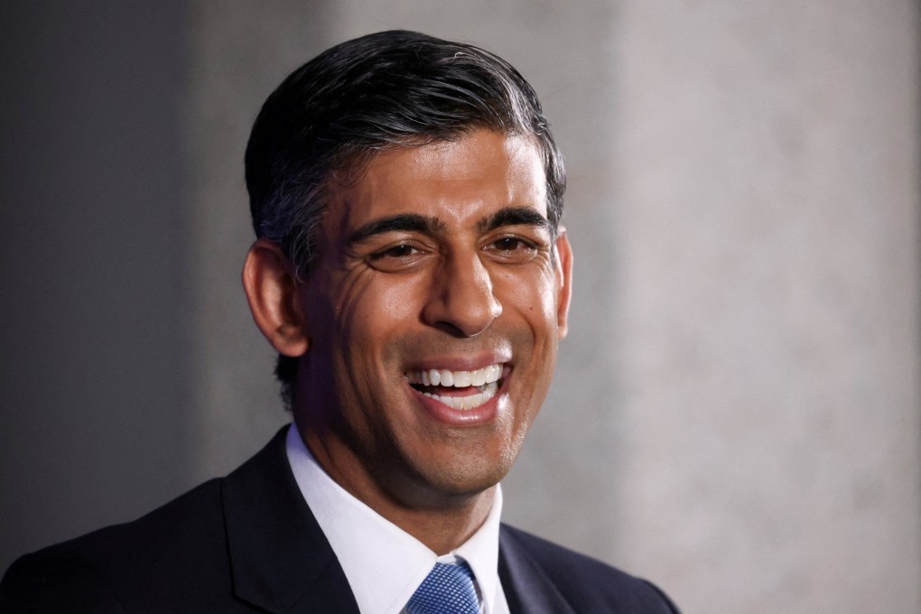 Former British finance minister Rishi Sunak speaks to the media in London on Tuesday at an event to launch his campaign to be the next Conservative leader and prime minister. Photo: Reuters