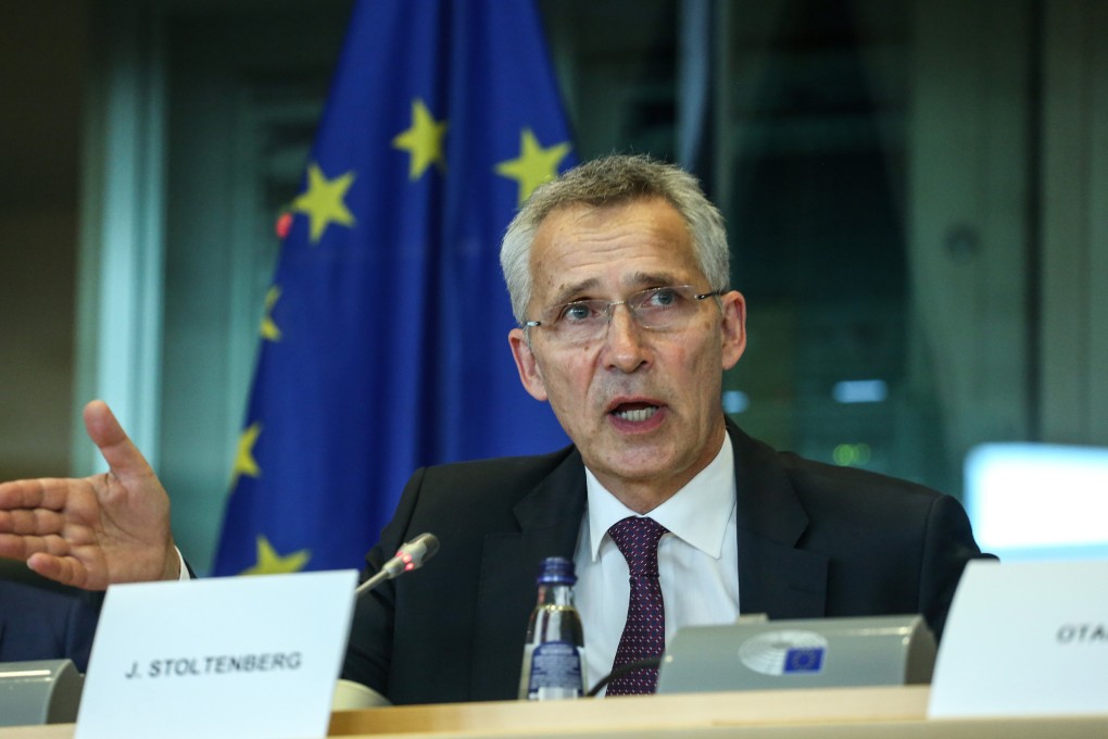 Nato Secretary General Jens Stoltenberg speaking on Wednesday at a joint meeting in Brussels of the European Parliament Committee on Foreign Affairs and the Subcommittee on Security and Defence to discuss the Nato summit decisions and on cooperation between Nato and the European Union. Photo: ZUMA Press Wire/dpa