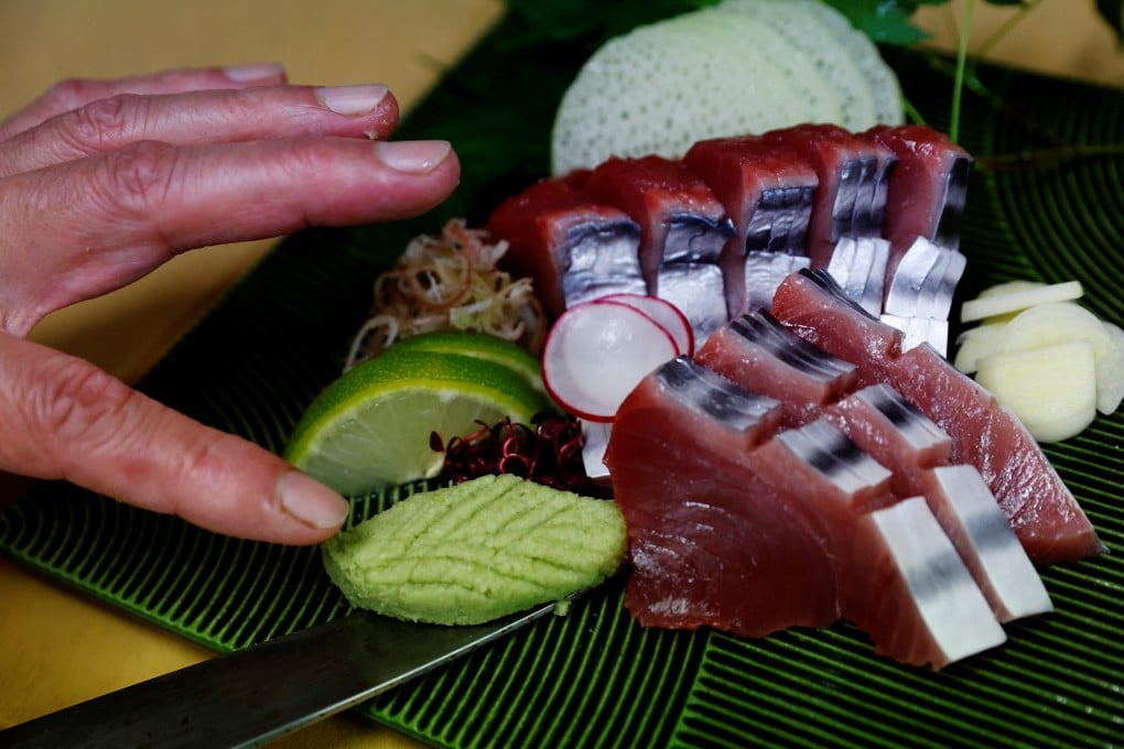 Wasabi is an essential part of Japanese dishes such as sushi and sashimi, but climate change threatens its cultivation. Photo: Reuters