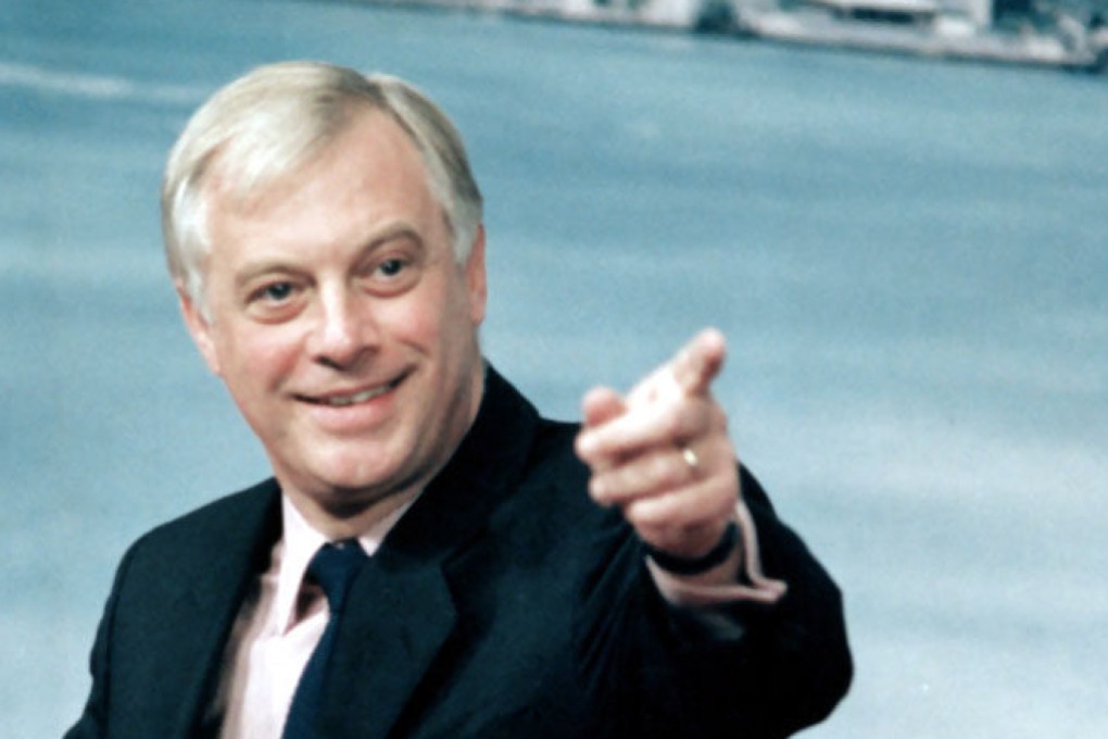 Hong Kong’s last governor, Chris Patten, speaks about his democratic proposals on October 8, 1992.