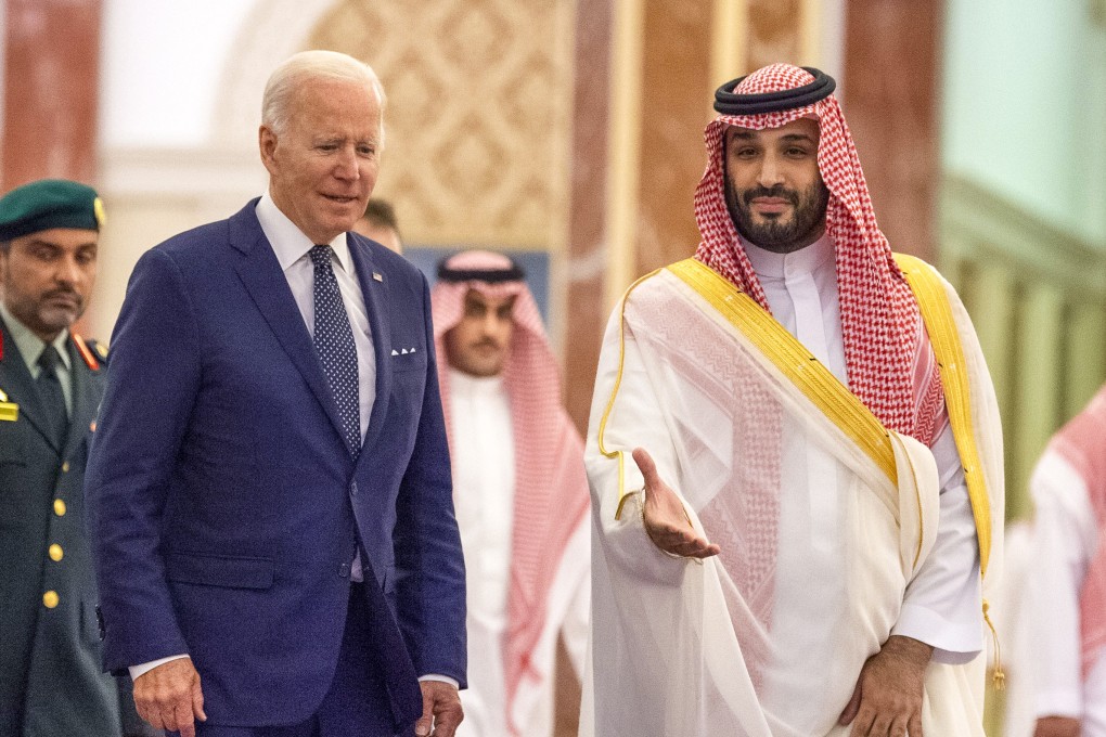 Joe Biden met Saudi Crown Prince Mohammed bin Salman on Friday. Photo: Xinhua