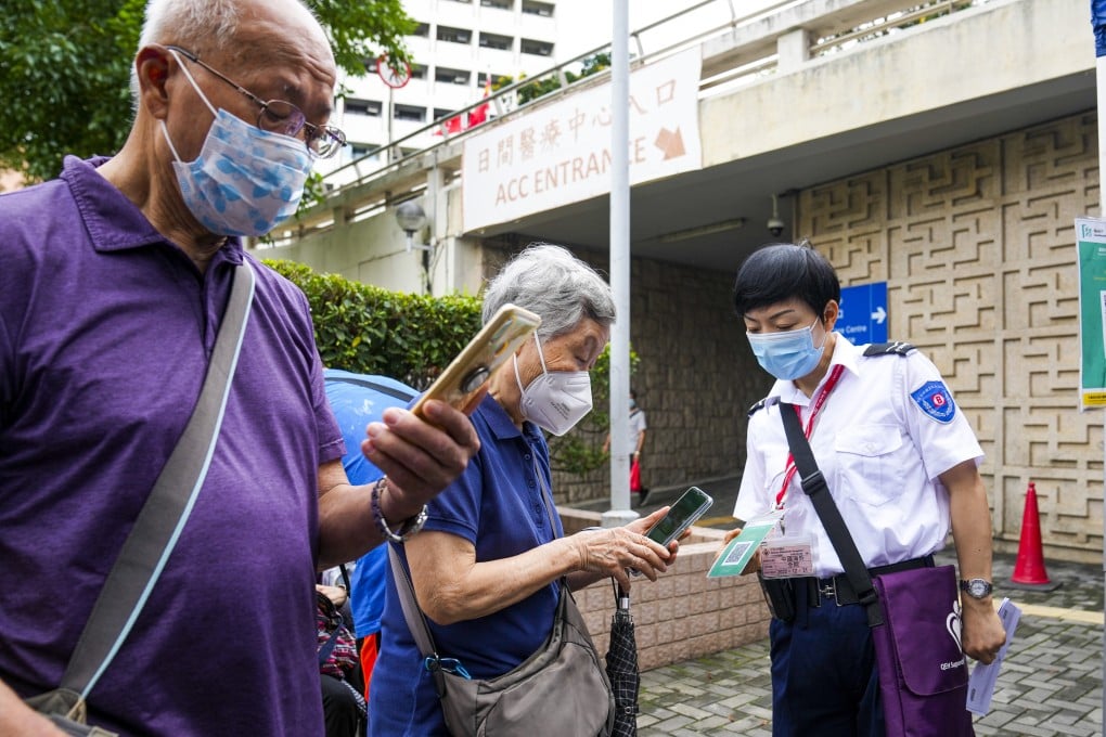 Social workers have expressed concerns that elderly residents will be left behind if the government updates the “Leave Home Safe” app. Photo: Sam Tsang
