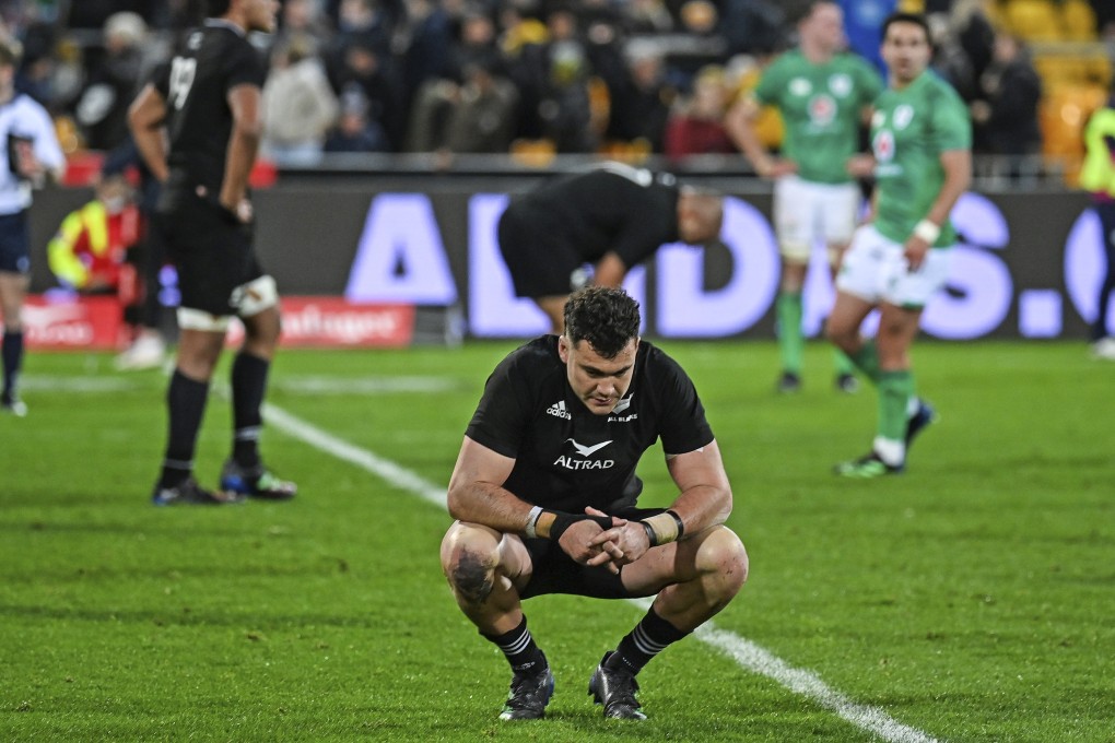 The All Blacks were never allowed to find their groove against the committed Irish. Photo: AP