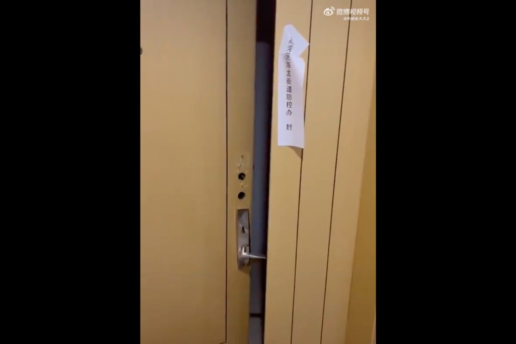 The doors to 84 households were forcibly opened in Liwan district, in the southern Chinese city of Guangzhou. Photo: Weibo
