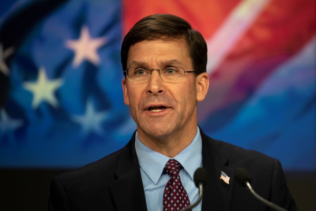 Mark Esper, US secretary of defence from 2019 to 2020, has described Beijing as an “opponent”. Photo: Reuters