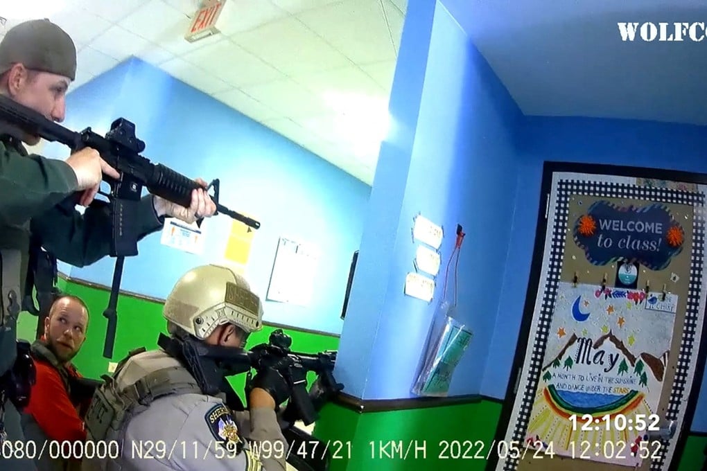 According to the report, 376 law enforcement officers massed at the school. Photo: Reuters