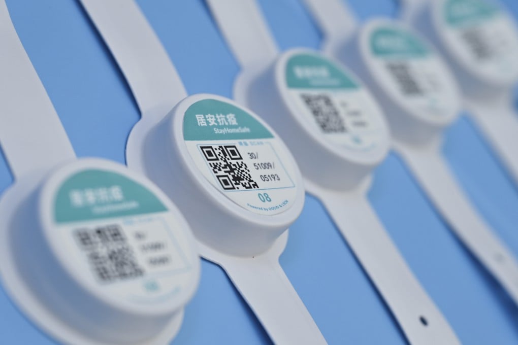 Hong Kong requires Covid-19 patients undergoing home quarantine to wear tracking bracelets. Photo: SCMP