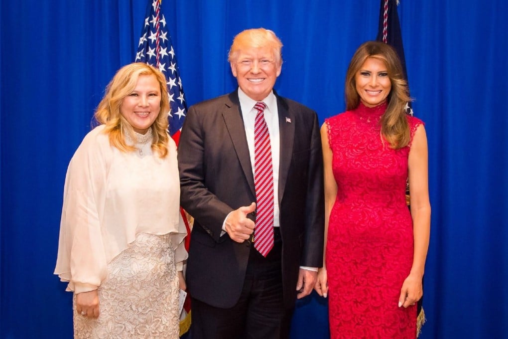 Sherry Li and Lianbo Wang used a photograph taken at a June 2017 event of Li smiling with then US President Donald Trump and first lady Melania Trump to solicit investment for their theme park project, US prosecutors said. Photo: US Justice Department