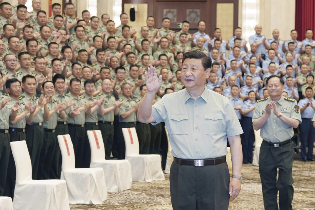 Chinese President Xi Jinping on an inspection tour of People’s Liberation Army officers in Xinjiang on Friday. Xi has introduced military reforms meant to enhance the PLA’s combat readiness. Photo: Xinhua
