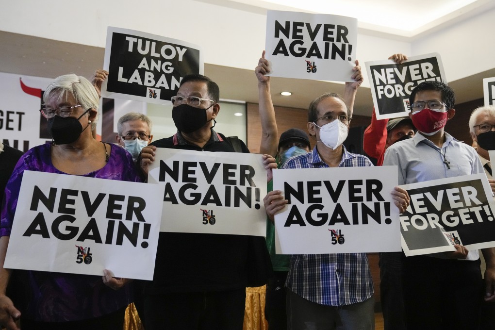 Activists and human rights victims launched a new campaign in the Philippines to prevent a repeat of events under father of new President Ferdinand Marcos Jnr. Photo: AP