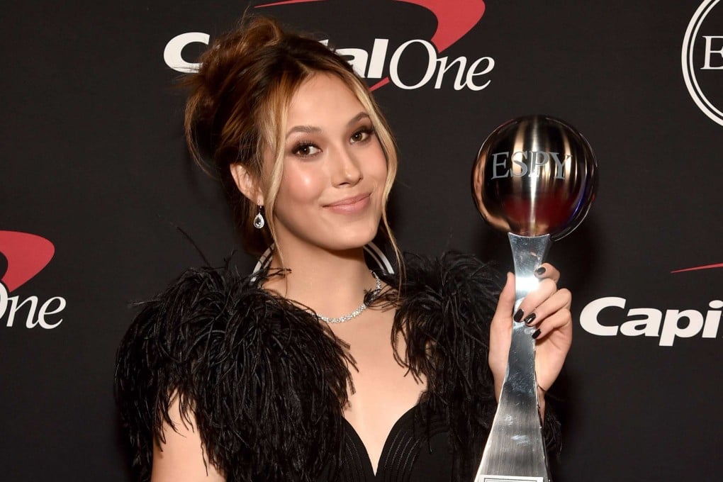 Eileen Gu, winner of Best Breakthrough Athlete, attends the 2022 ESPYS. Photo: AFP