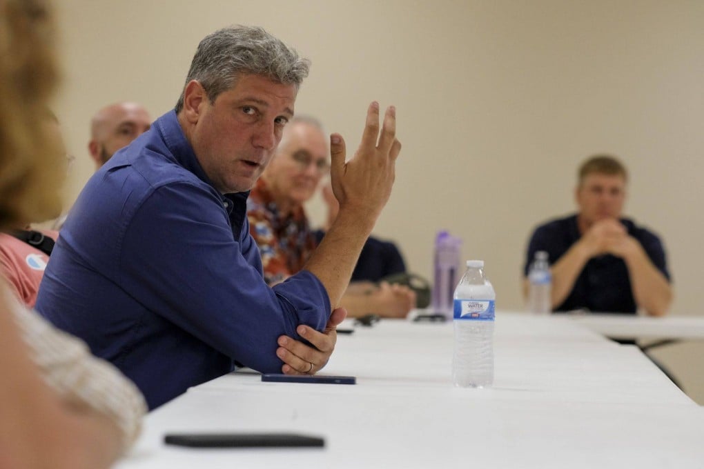 US Representative Tim Ryan, Democrat of Ohio, has used harsh rhetoric against China in his Senate campaign. Photo: Bloomberg