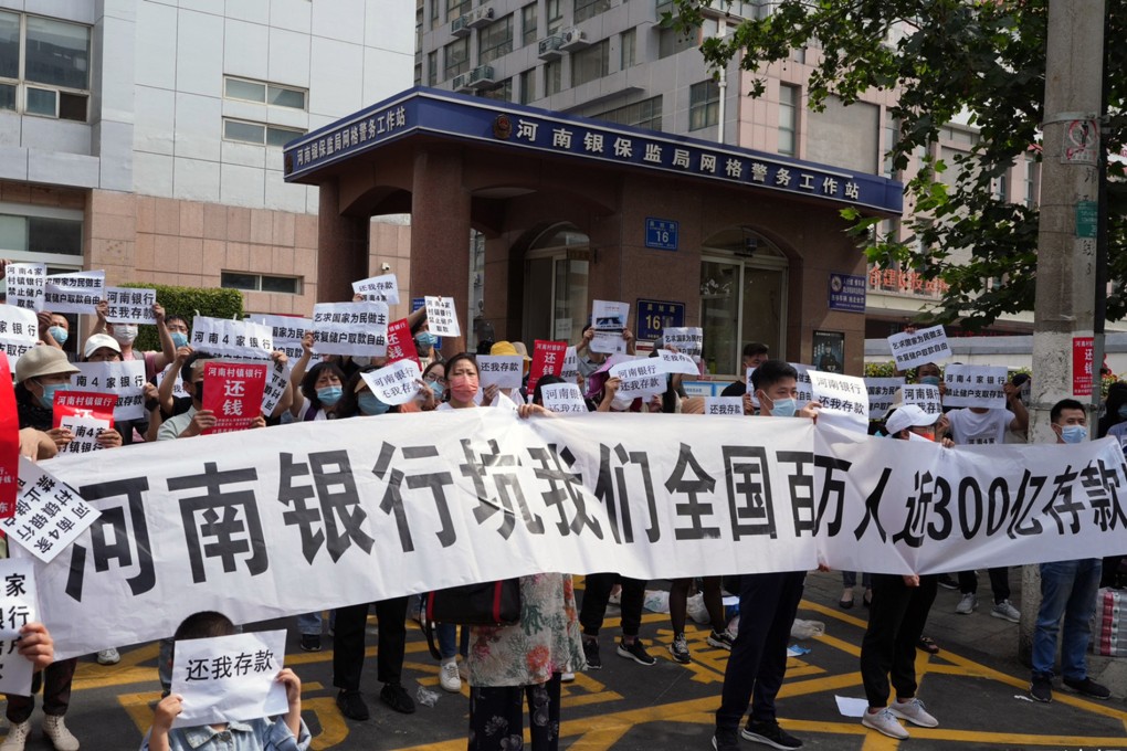 A scandal at four rural banks in Henan province and one in neighbouring Anhui has cast the spotlight on latent financial risk in China. Photo: Weibo