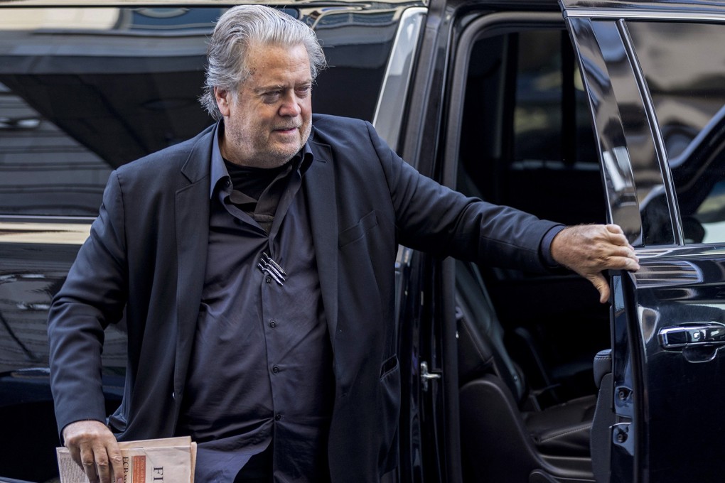 Former White House senior strategist Steve Bannon arrives at the Federal District Court House in Washington on Friday. Photo: Getty Images / TNS
