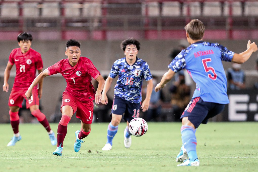 Hong Kong were resoundly defeated by Japan in their opening EAFF match. Photo: HKFA