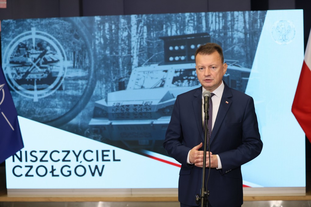Polish Minister of National Defence Mariusz Blaszczak in Warsaw, Poland on Wednesday. Photo: EPA-EFE