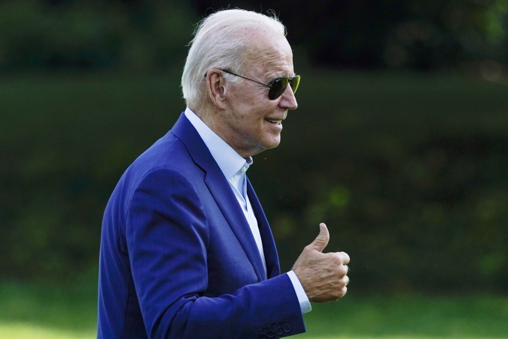Joe Biden last Wednesday, the day before he tested positive for Covid-19. Photo: AP
