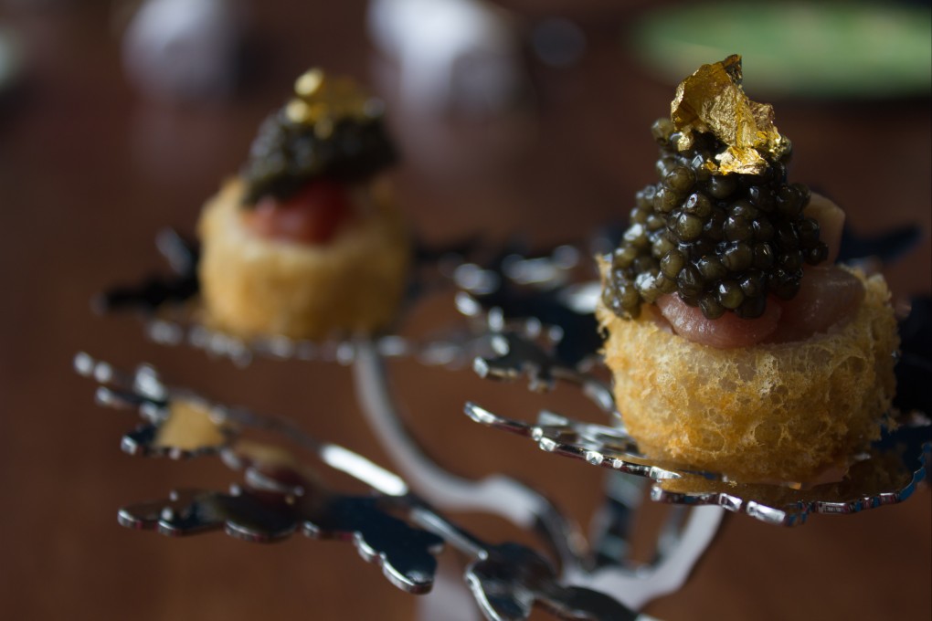 Caviar dim sum from Bo Innovation. Caviar is on seemingly everything in Hong Kong these days. Photo: Bo Innovation