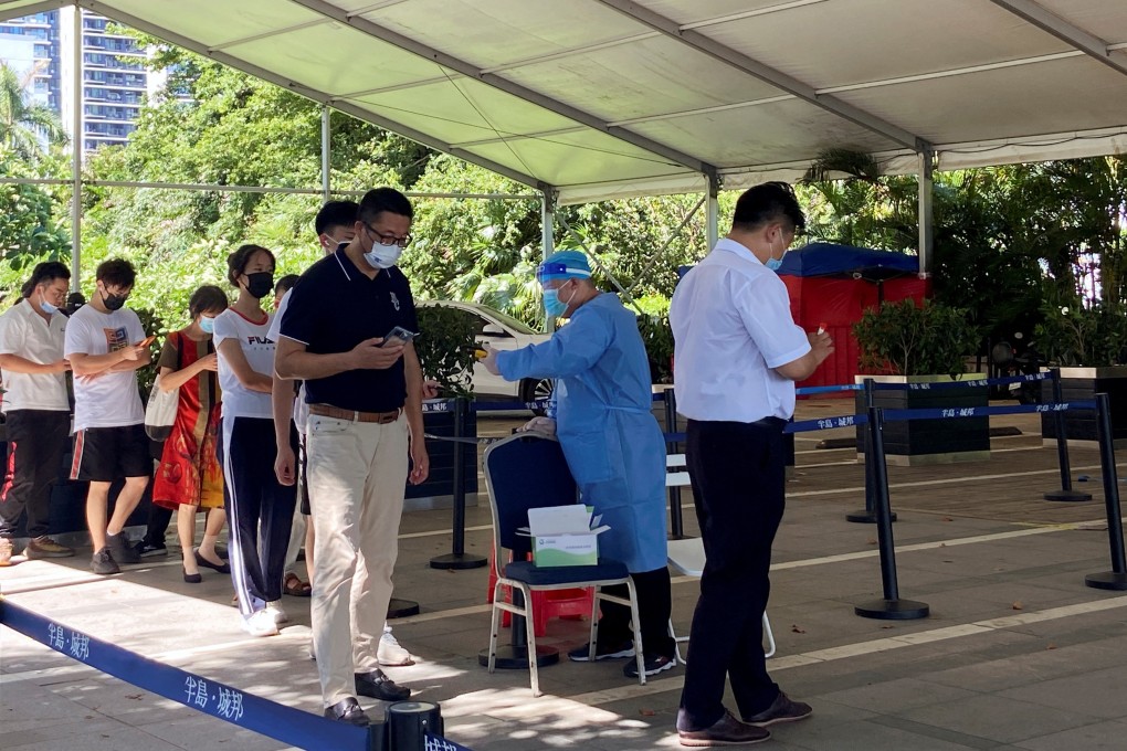 Covid-19 testing has become part of the daily routine for many Shenzhen residents. Photo: Reuters