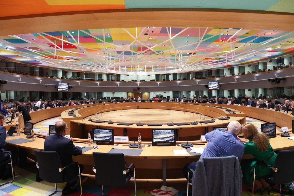 European energy ministers during a meeting in Brussels, Belgium, on Tuesday. Photo: European Council/dpa