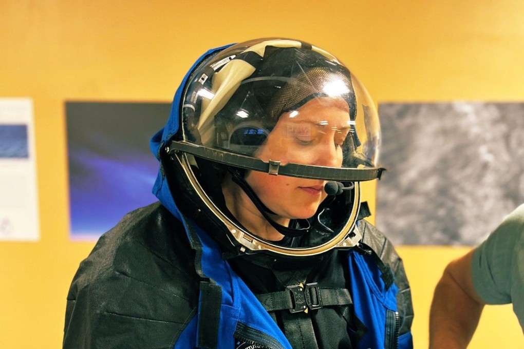Tricia Larose has shared images of her spacesuit training online. Photo: Twitter