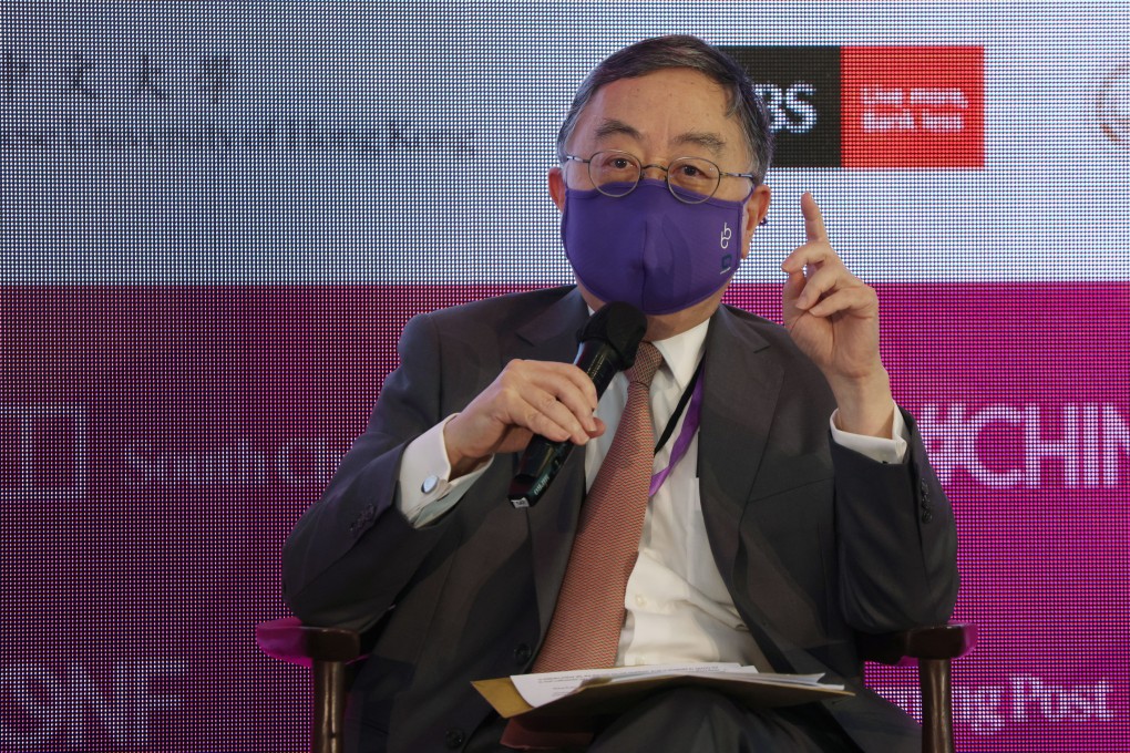 Hang Lung Group chairman Ronnie Chan speaks at a conference held by the South China Morning Post. Photo: Nora Tam