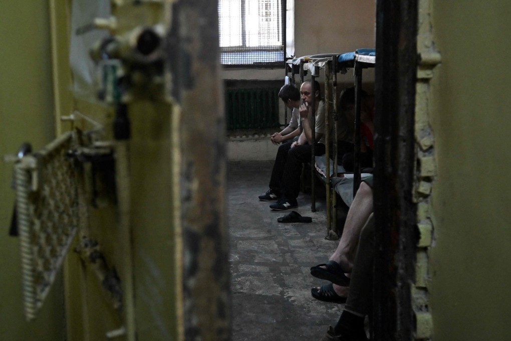 Russian prisoners of war in a cell at Lukyanivska prison in Kyiv, Ukraine. Photo: AFP