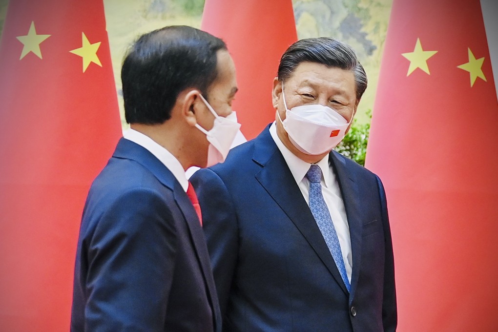 China’s President Xi Jinping and Indonesia’s President Joko Widodo during their meeting in Beijing. A joint statement referred to the talks as “kind and friendly”. Photo: EPA-EFE