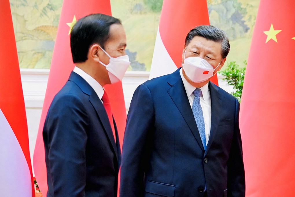 Indonesia’s President Joko Widodo with Chinese President Xi Jinping in Beijing on July 26, 2022. Photo: Indonesia’s Presidential Palace via Reuters