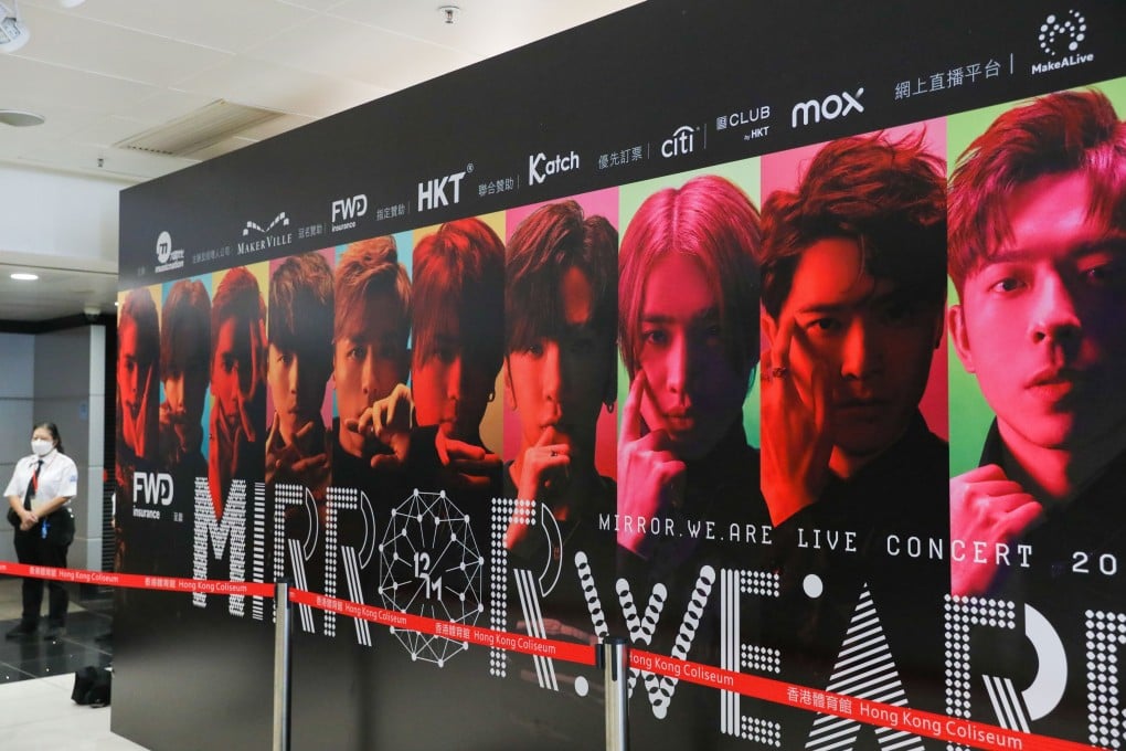 A billboard for Mirror at Hong Kong Coliseum. Photo: Yik Yeung -man