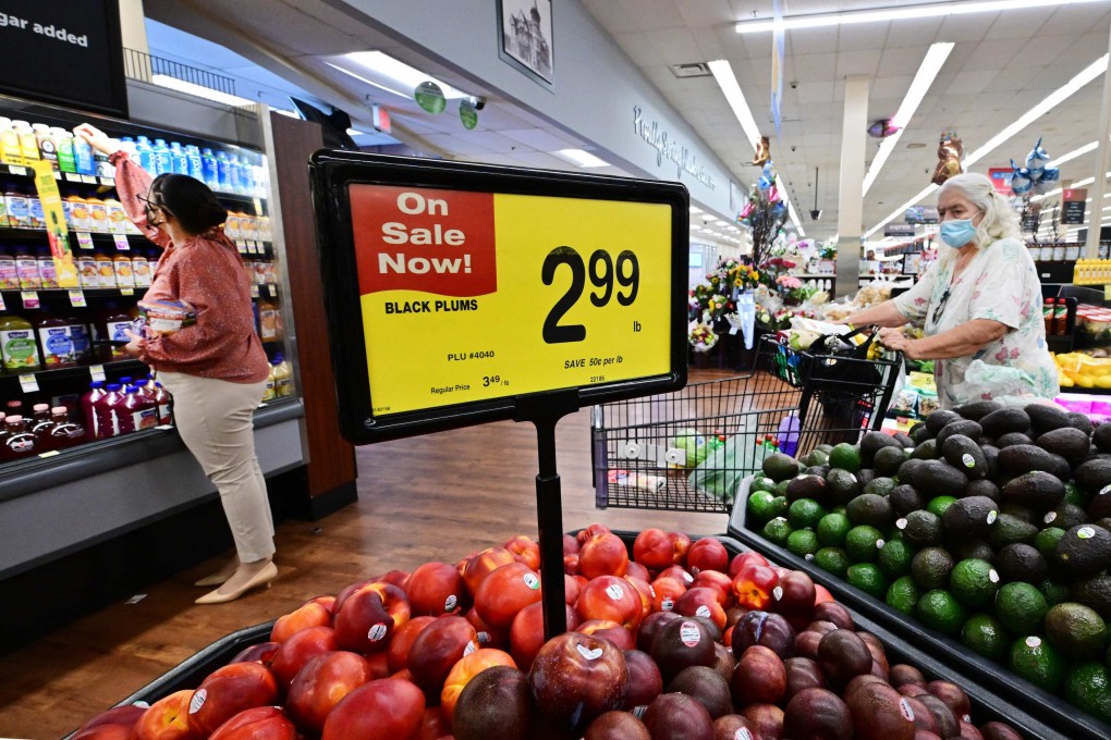 People shop at a supermarket in Alhambra, California, on July 13. US consumer price inflation surged 9.1 per cent over the 12 months to June, the fastest increase since November 1981. Photo: AFP
