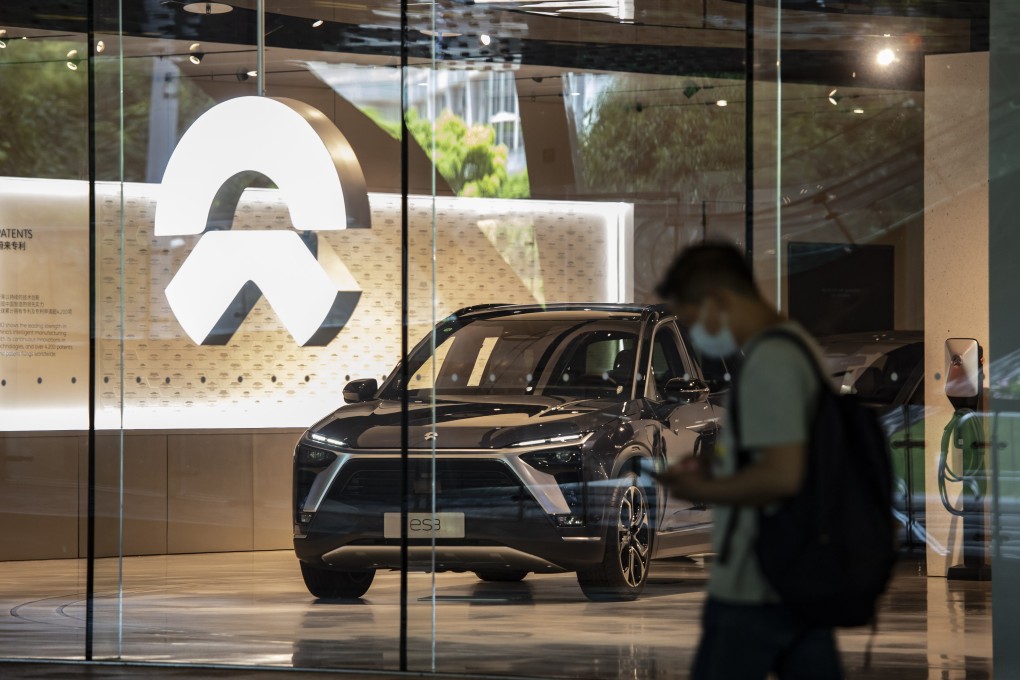 A Nio dealership in Shanghai. The new brand and compact cars marks a shift for Nio, which has targeted the high-end segment with luxury models since its establishment eight years ago. Photo: Bloomberg