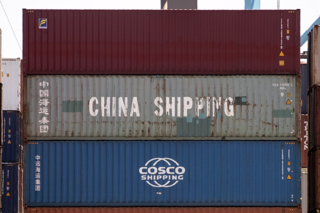Containers are stacked at the Port of Los Angeles in California on July 7. US President Joe Biden is said to be reviewing some of the tariffs first imposed on a range of Chinese goods, from steel to clothing, four years ago. Photo: EPA-EFE