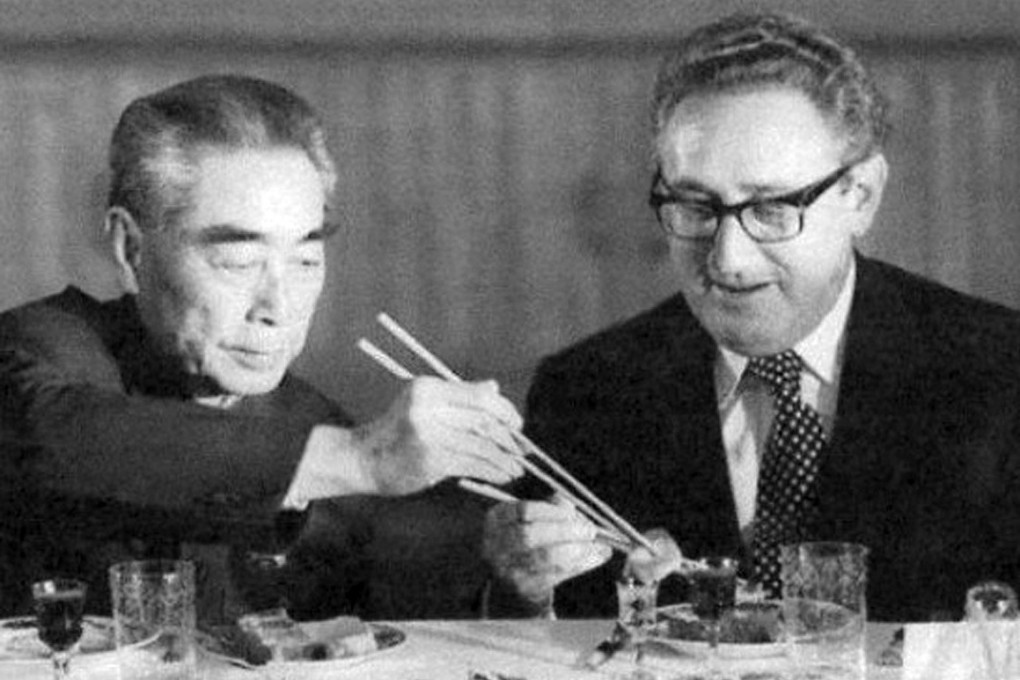 Henry Kissinger (right) meets with China’s then premier Zhou Enlai in July 1971 in Beijing. Photo: Handout