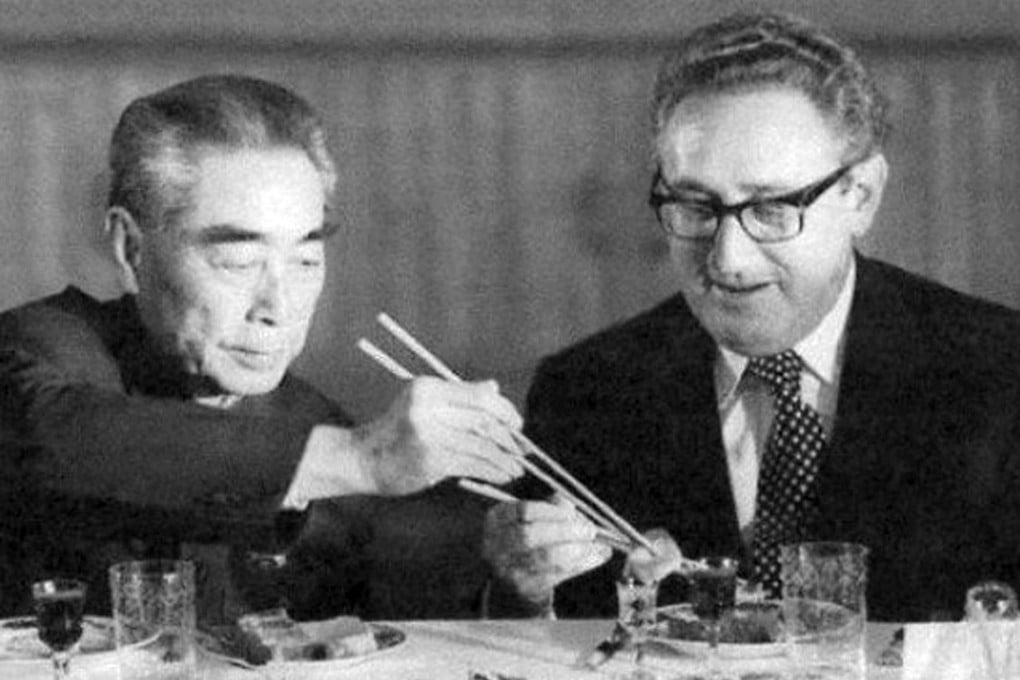 Henry Kissinger (right) meets with China’s then premier Zhou Enlai in July 1971 in Beijing. Photo: Handout